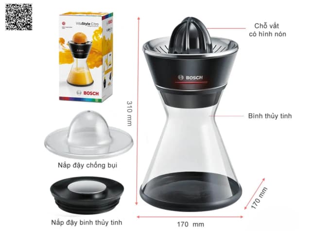 So sánh giá Máy vắt cam Bosch 40W MCP72GPB rẻ nhất? - Ảnh 4