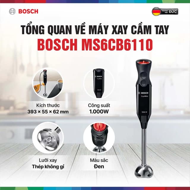 Top 1 so sánh giá Máy xay cầm tay Bosch MS6CB6110 - Tìm sản phẩm giá rẻ nhất - Ảnh 9