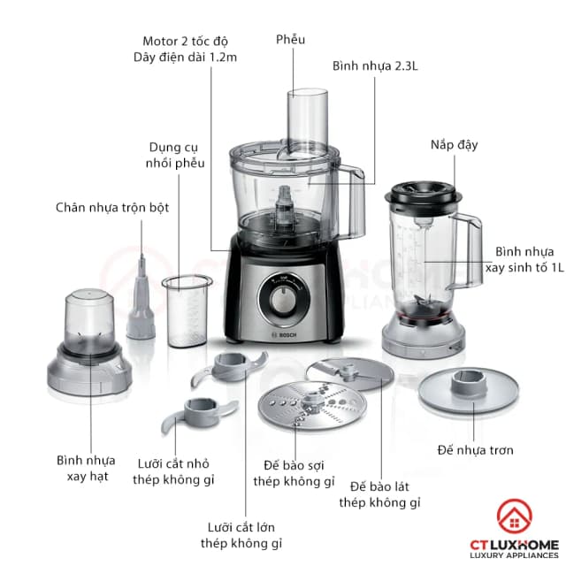 Máy xay đa năng Bosch MCM3501M - Ảnh 5