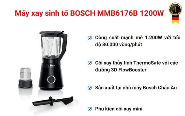 So sánh giá Máy xay sinh tố Bosch MMB6176B rẻ nhất? - Ảnh 8