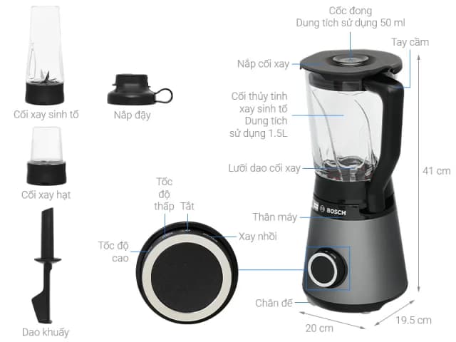 So sánh giá Máy xay sinh tố Bosch MMB6177S rẻ nhất? - Ảnh 18