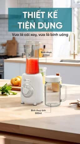 So sánh giá Máy xay sinh tố đa năng Sunhouse SHD5320 - 2 cối - Tìm sản phẩm giá rẻ nhất - Ảnh 6