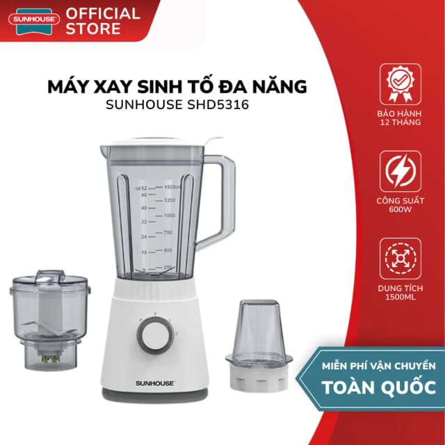 Top 1 so sánh giá Máy xay sinh tố đa năng Sunhouse SHD5331 - Tìm sản phẩm giá rẻ nhất - Ảnh 16