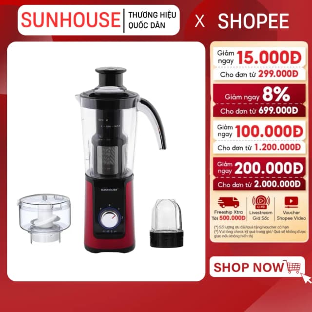 Top 1 so sánh giá Máy xay sinh tố đa năng Sunhouse SHD5331 - Tìm sản phẩm giá rẻ nhất - Ảnh 17