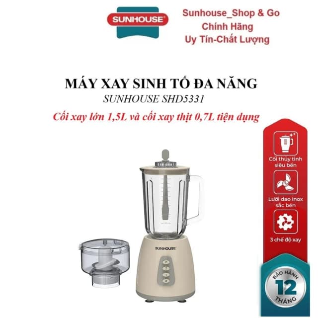 Top 1 so sánh giá Máy xay sinh tố đa năng Sunhouse SHD5331 - Tìm sản phẩm giá rẻ nhất - Ảnh 4