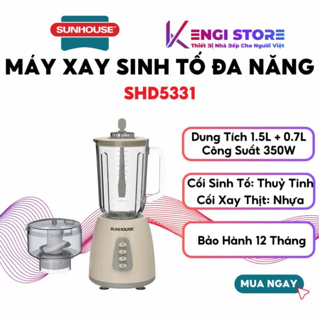 Top 1 so sánh giá Máy xay sinh tố đa năng Sunhouse SHD5331 - Tìm sản phẩm giá rẻ nhất - Ảnh 6