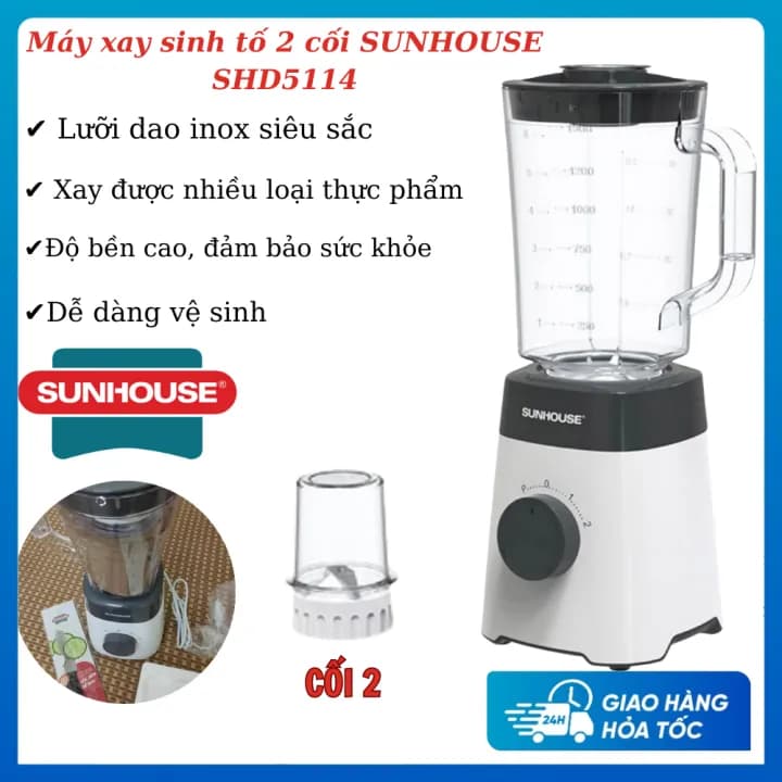 Máy xay sinh tố đa năng Sunhouse SHD5335 - 2 cối - Giá rẻ nhất hôm nay - Ảnh 9