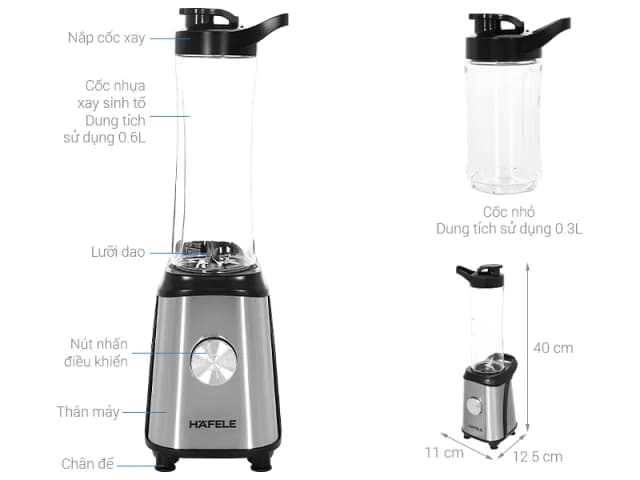 So sánh giá Máy xay sinh tố Hafele HS-B061MX (535.43.293) rẻ nhất? - Ảnh 6