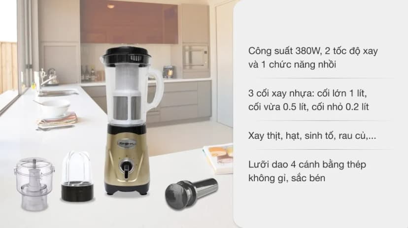 So sánh giá Máy xay sinh tố đa năng Kangaroo KG3B6M - Tìm sản phẩm giá rẻ nhất - Ảnh 9