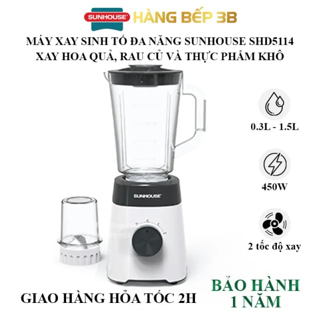 So sánh giá Máy xay sinh tố đa năng Sunhouse SHD5114 rẻ nhất? - Ảnh 8
