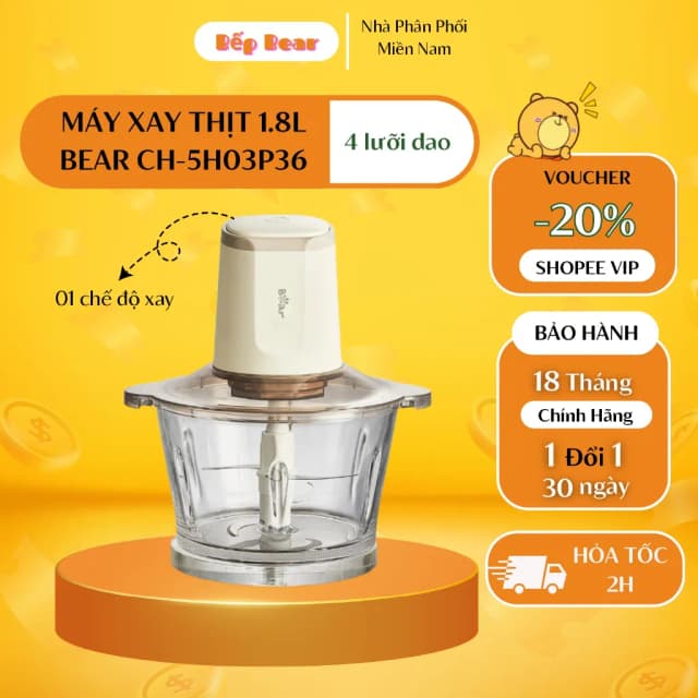 So sánh giá Máy xay thịt Bear CH-5H03P36 300W 1.8 lít rẻ nhất? - Ảnh 11