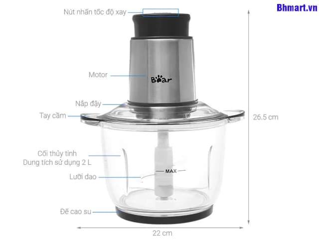 So sánh giá Máy xay thịt đa năng Bear QSJ-B02Q1 300W 2 lít rẻ nhất? - Ảnh 19