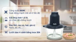 So sánh giá Máy xay thịt đa năng AVA AM6103 300W 1.8 lít - Tìm sản phẩm giá rẻ nhất - Ảnh 2