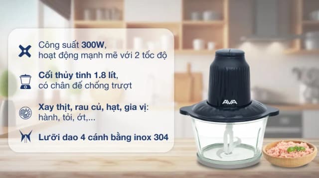 So sánh giá Máy xay thịt đa năng AVA AM6103 300W 1.8 lít rẻ nhất? - Ảnh 2