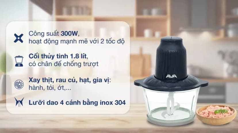 So sánh giá Máy xay thịt đa năng AVA AM6103 300W 1.8 lít - Tìm sản phẩm giá rẻ nhất - Ảnh 2
