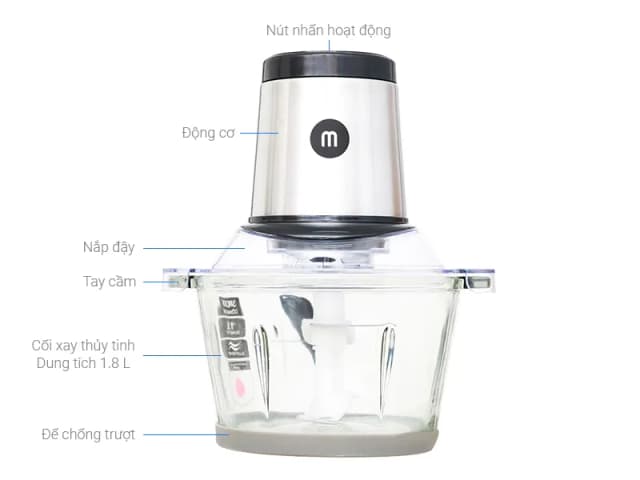 Máy xay thịt đa năng Mishio MK-135 300W 1.8 lít - Ảnh 1