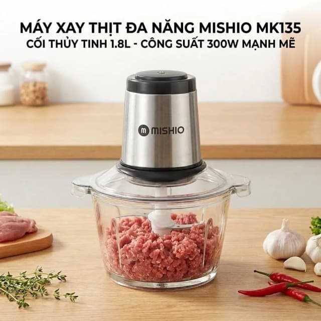 So sánh giá Máy xay thịt đa năng Mishio MK-135 300W 1.8 lít rẻ nhất? - Ảnh 3