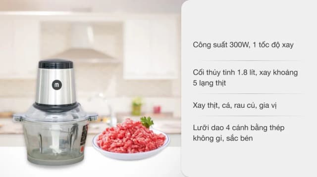 So sánh giá Máy xay thịt đa năng Mishio MK-135 300W 1.8 lít rẻ nhất? - Ảnh 9