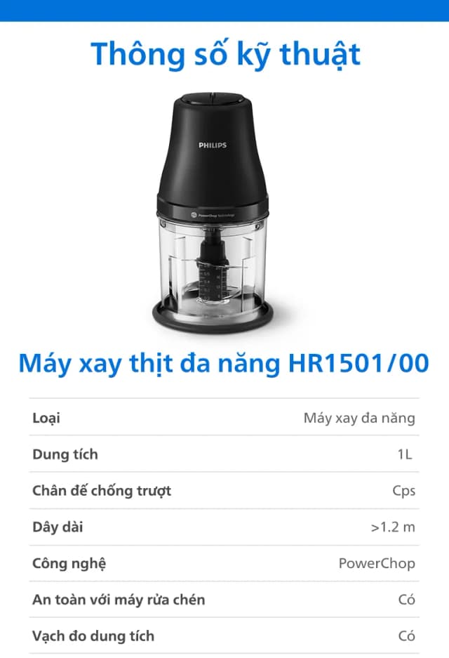 So sánh giá Máy xay thịt đa năng Philips HR1501/00 1 lít rẻ nhất? - Ảnh 15