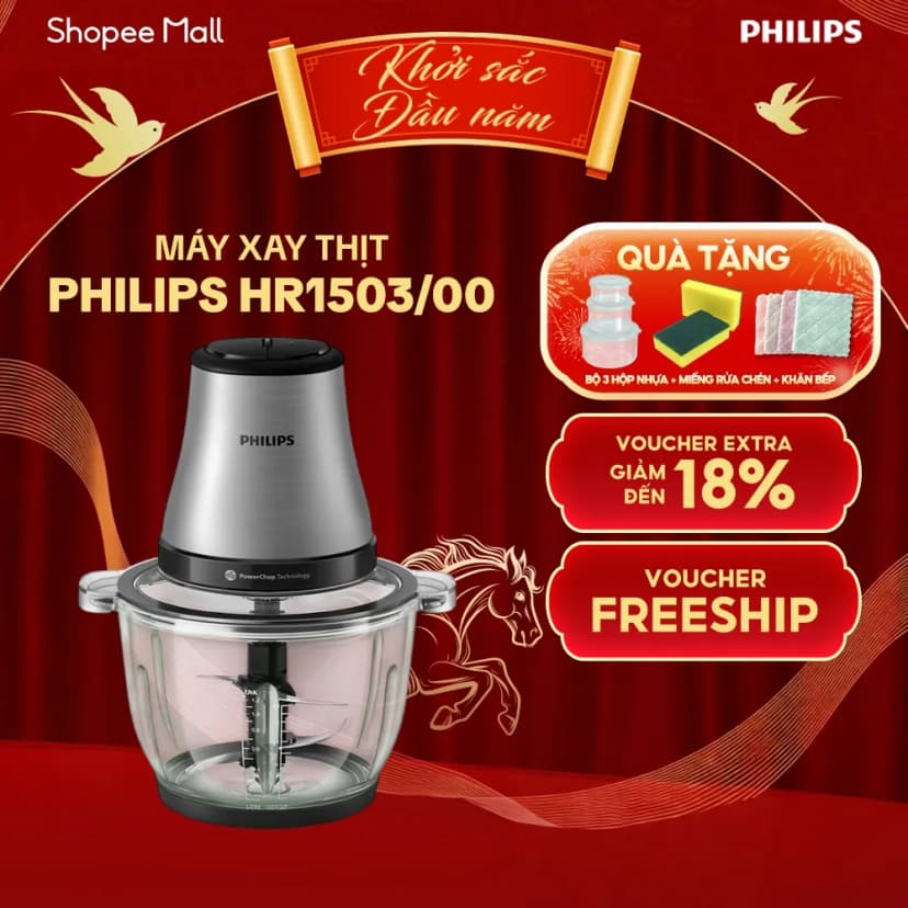 Máy xay thịt đa năng Philips HR1503/00 2 lít - Giá rẻ nhất hôm nay - Ảnh 4
