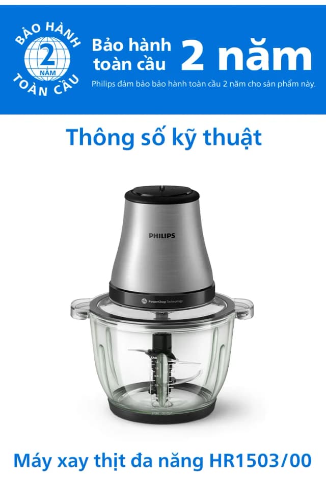 So sánh giá Máy xay thịt đa năng Philips HR1503/00 2 lít rẻ nhất? - Ảnh 6