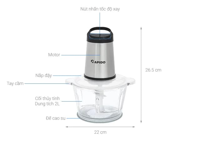 So sánh giá Máy xay thịt đa năng Rapido RMC-300 2 lít rẻ nhất? - Ảnh 4