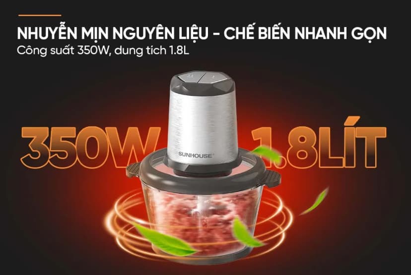 So sánh giá Máy xay thịt đa năng Sunhouse SHD5405 350W 1.8 lít - Tìm sản phẩm giá rẻ nhất - Ảnh 2