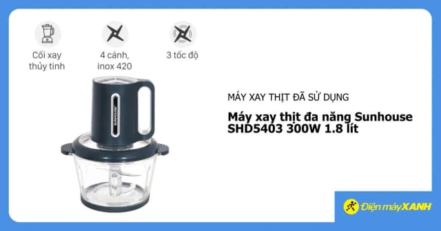 Top 1 so sánh giá Máy xay thịt đa năng Sunhouse SHD5405 350W 1.8 lít - Tìm sản phẩm giá rẻ nhất - Ảnh 16