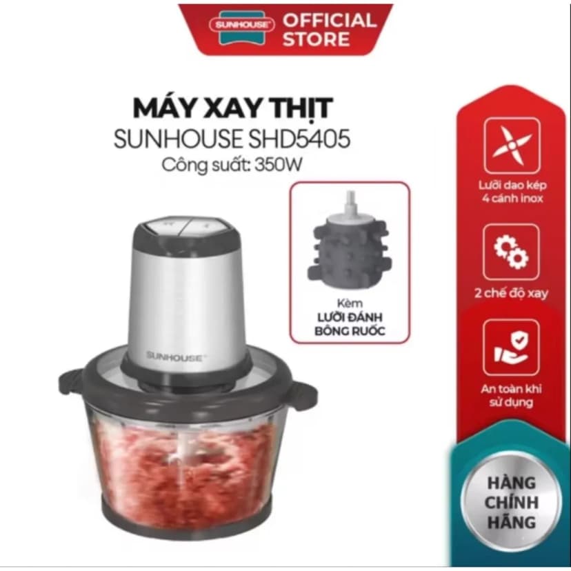So sánh giá Máy xay thịt đa năng Sunhouse SHD5405 350W 1.8 lít - Tìm sản phẩm giá rẻ nhất - Ảnh 5