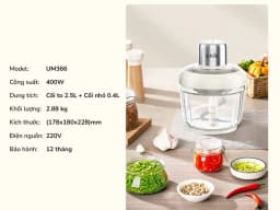 Máy xay thịt đa năng Unie UM366 400W 2.5 lít - Giá rẻ nhất hôm nay - Ảnh 11
