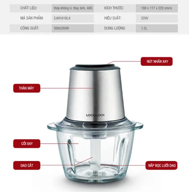 So sánh giá Máy xay thịt Lock&Lock EJM172 300W 2 lít rẻ nhất? - Ảnh 16