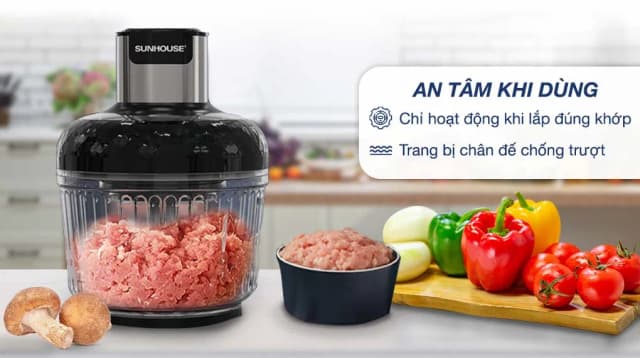 So sánh giá Máy xay thịt đa năng Sunhouse SHD5412 300W 2 lít/0.3 lít rẻ nhất? - Ảnh 3