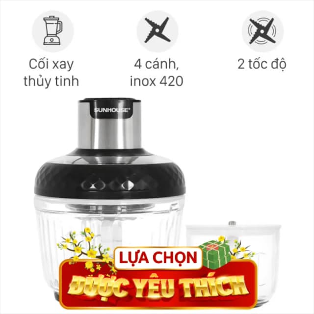 So sánh giá Máy xay thịt đa năng Sunhouse SHD5412 300W 2 lít/0.3 lít rẻ nhất? - Ảnh 9