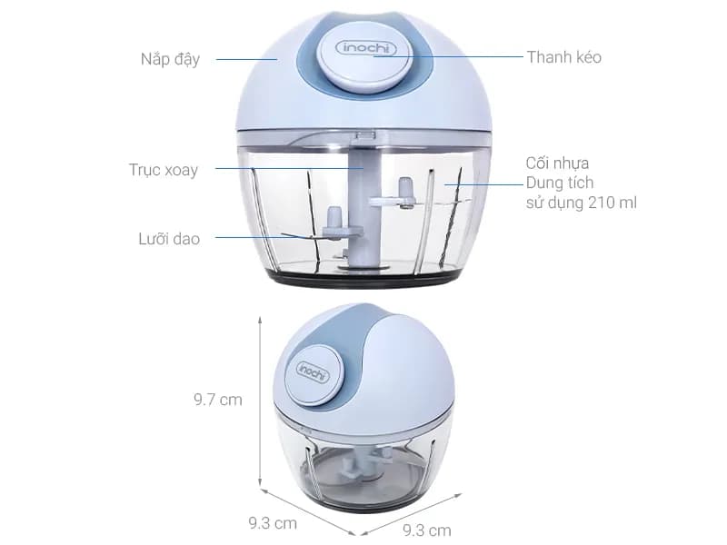 So sánh giá Máy xay tỏi ớt Inochi Yoko 0.21 lít - Tìm sản phẩm giá rẻ nhất - Ảnh 3