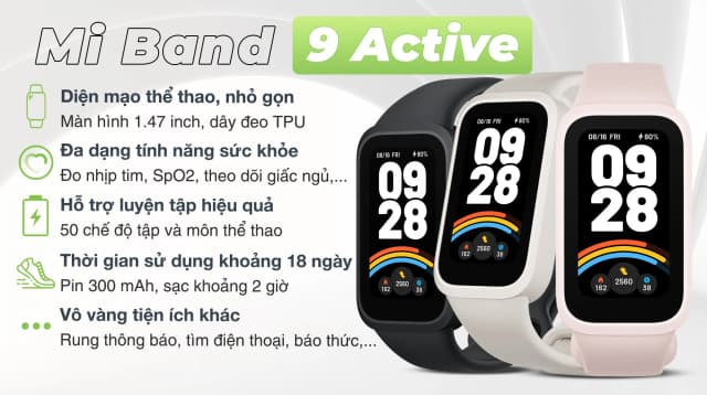 So sánh giá Vòng đeo tay thông minh Mi Band 9 Active rẻ nhất? - Ảnh 4