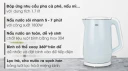 So sánh giá Bình đun siêu tốc Midea 1.7 lít MKE170M1BGK - Tìm sản phẩm giá rẻ nhất - Ảnh 11