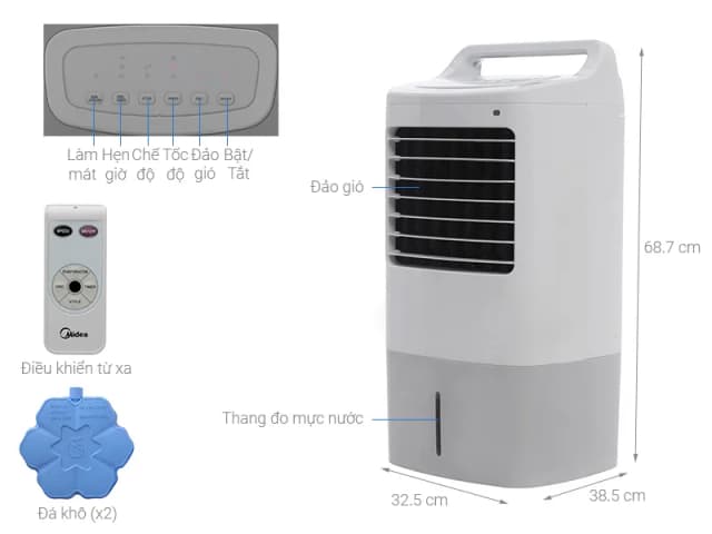 Quạt điều hòa Midea AC120-16AR 60W - Ảnh 3