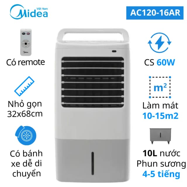 Top 1 so sánh giá Quạt điều hòa Midea AC120-16AR 60W - Tìm sản phẩm giá rẻ nhất - Ảnh 4