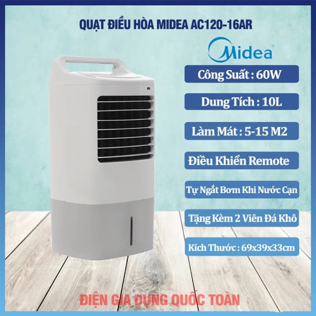 Top 1 so sánh giá Quạt điều hòa Midea AC120-16AR 60W - Tìm sản phẩm giá rẻ nhất - Ảnh 6