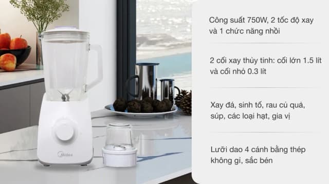 So sánh giá Máy xay sinh tố đa năng Midea MJ-BL75G rẻ nhất? - Ảnh 6