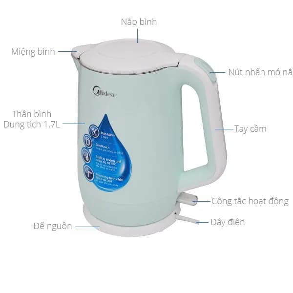 So sánh giá Bình đun siêu tốc Midea 1.7 lít MK-17DC rẻ nhất? - Ảnh 8