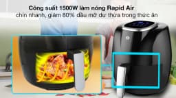 Nồi chiên không dầu Mishio MK-269 5 lít - Giá rẻ nhất hôm nay - Ảnh 2