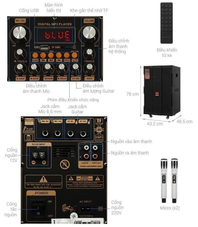 So sánh giá Loa kéo karaoke Mobell MK-6790A 800W rẻ nhất? - Ảnh 2