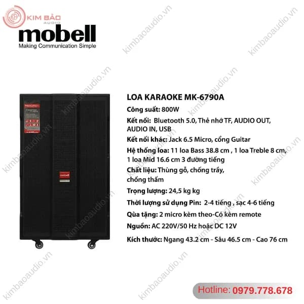 So sánh giá Loa kéo karaoke Mobell MK-6790A 800W rẻ nhất? - Ảnh 5
