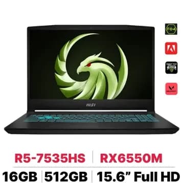 Laptop MSI Gaming Bravo 15 B7ED - 010VN (R5 7535HS, 16GB, 512GB, RX 6550M 4GB, Full HD 144Hz, Win11) - Giá rẻ nhất hôm nay - Ảnh 8