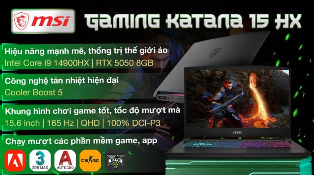 So sánh giá Laptop MSI Gaming Katana 15 HX B14WEK - 295VN (i9 14900HX, 16GB, 512GB, RTX 5050 8GB, QHD, 165Hz, Win11) rẻ nhất? - Ảnh 11