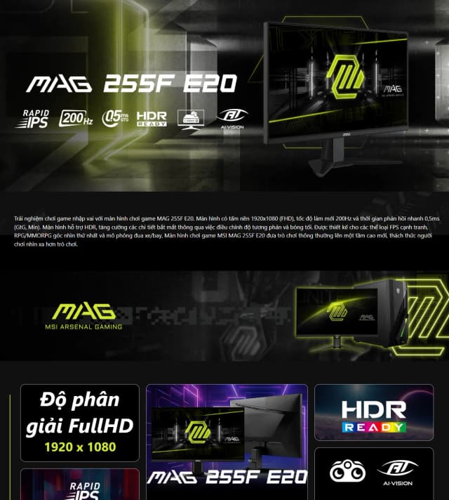 Top 1 so sánh giá Màn hình Gaming MSI MAG 255F X24 (24.5 inch, Full HD, Rapid IPS, 240Hz, 0.5ms) - Tìm sản phẩm giá rẻ nhất - Ảnh 33