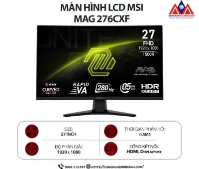 So sánh giá Màn hình Gaming MSI MAG 276CXF (27 inch, Full HD, VA, 280Hz, 0.5ms) rẻ nhất? - Ảnh 5