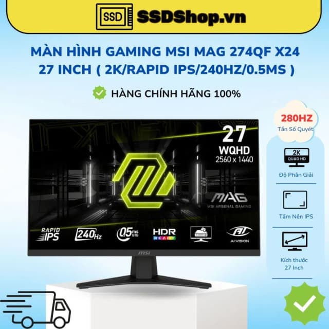 Top 1 so sánh giá Màn hình Gaming MSI MAG 274QF X24 (27 inch, WQHD, Rapid IPS, 240Hz, 0.5ms) - Tìm sản phẩm giá rẻ nhất - Ảnh 4