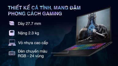 Laptop MSI Gaming Sword 16 HX B14VFKG - 045VN (i7 14700HX, 16GB, 1TB, RTX 4060 8GB, QHD+ 240Hz, Win11) - 4